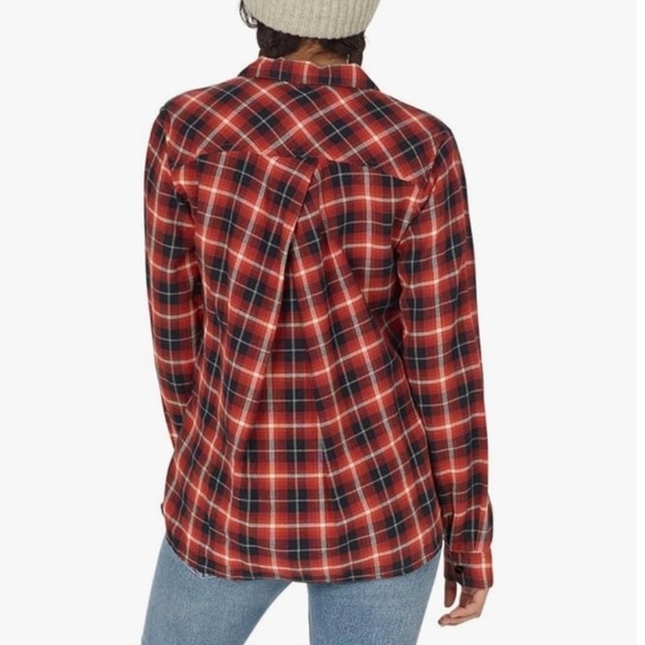 Burton Women’s button down Shirt Plaid Flannel 100% cotton Grungy S - Picture 3 of 14